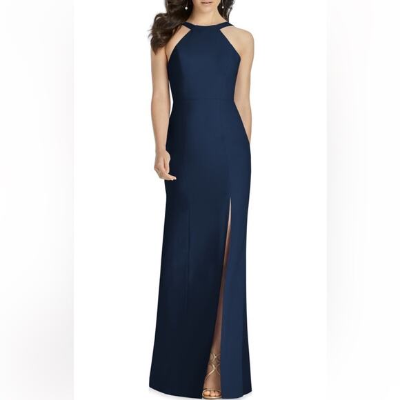 Dessy Collection Dresses & Skirts - NEW Nordstrom Navy Blue Column Gown Size 0 Minimalist Quiet Luxury Prom Formal